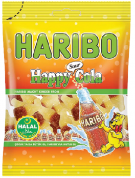 Haribo Sour Happy Cola 100g Halal