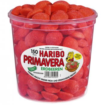 Haribo Primavera Erdbeeren 150 große gezuckerte Schaumzucker-Stücke