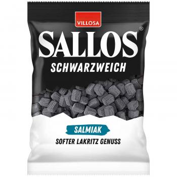 Sallos Schwarzweich Salmiak 200g Weichlakritz. Für Veganer geeignet.