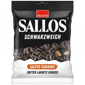 Sallos Schwarzweich Salted Caramel 200g  Weiches Lakritz mit Schaumzucker und Karamellgeschmack