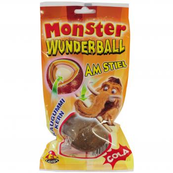 ZED Candy Monster Wunderball am Stiel Cola 80g XXL-Lolli mit Kaugummi-Kern