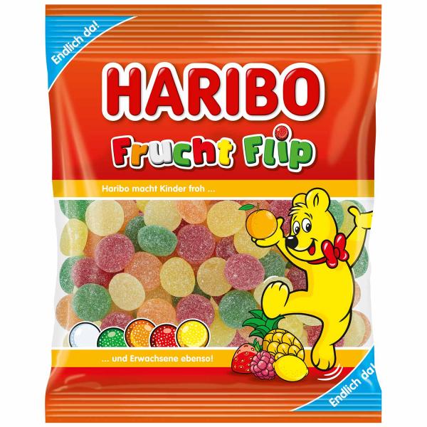 Haribo Frucht Flip Gezuckerte Fruchtgummi-Drops