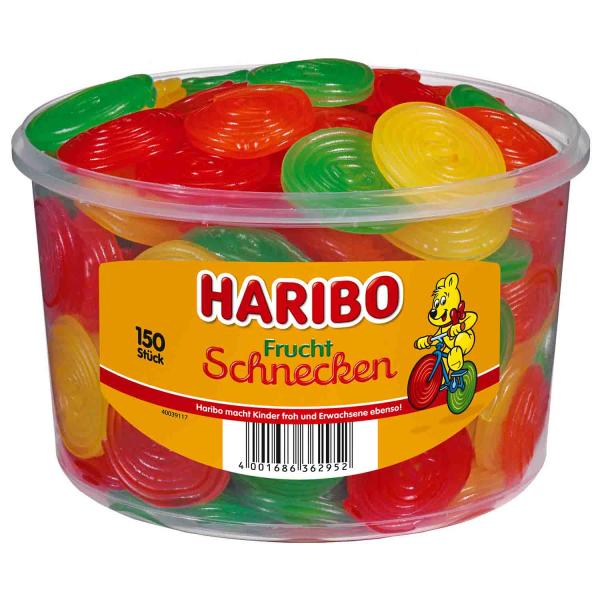 Haribo Frucht Schnecken 150 Fruchtgummi-Schnecken