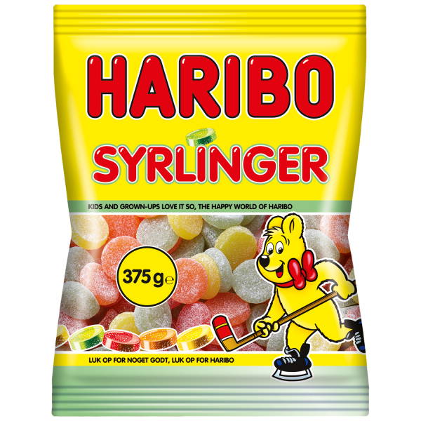 Haribo Syrlinger 375g Gezuckerte Fruchtgummi-Taler